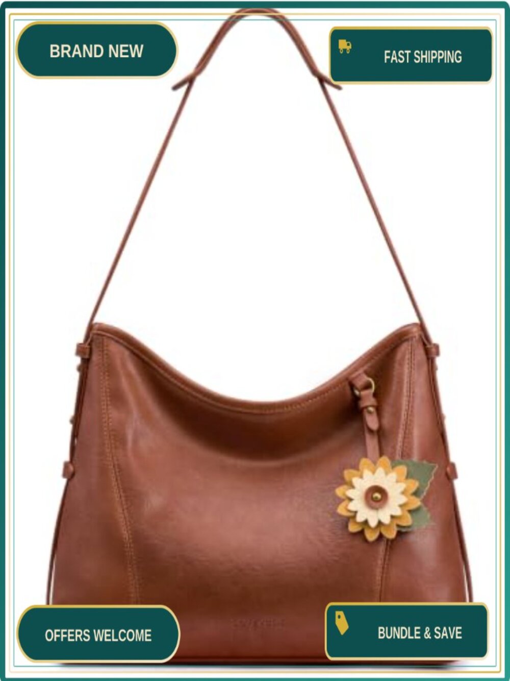 LOVEVOOK Hobo Bag PU Leather Shoulder Crossbody Purse Women
